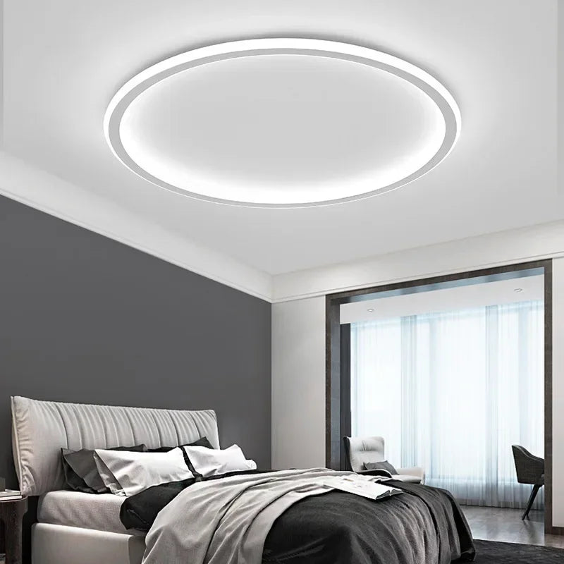 Skandinavische LED Deckenlampe | Runde Deckenleuchte Schwarz 5