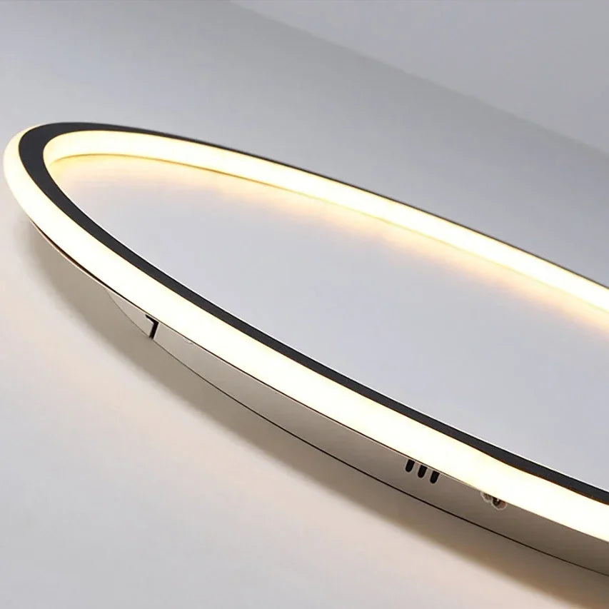 Skandinavische LED Deckenlampe | Runde Deckenleuchte Schwarz 6