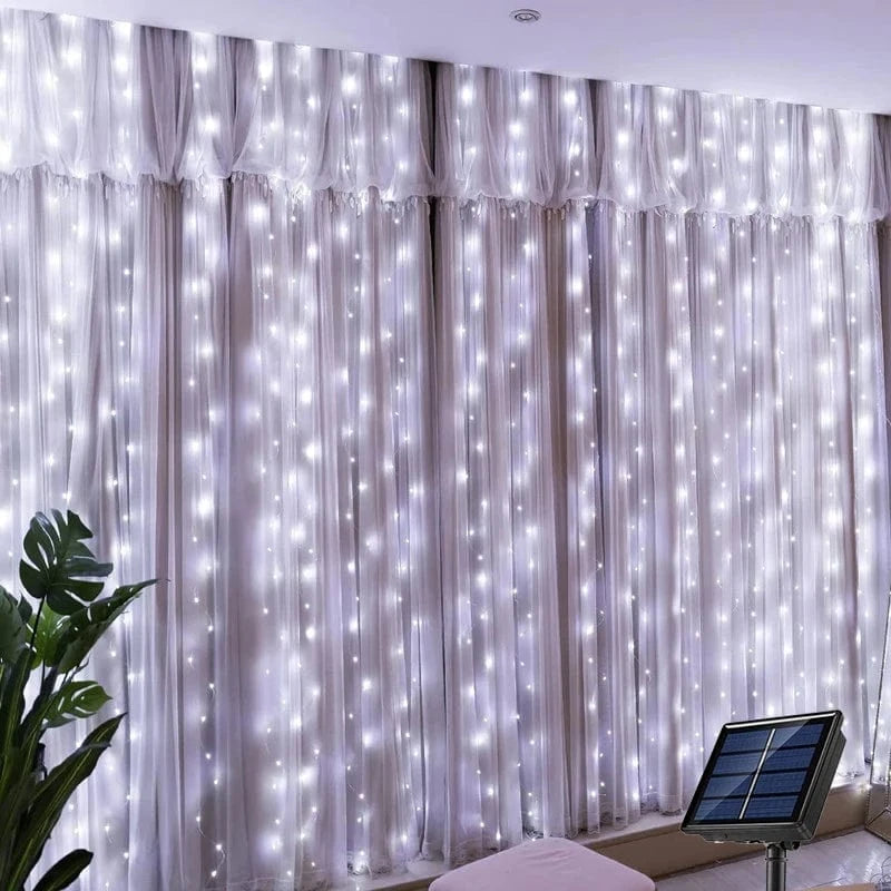 Solar-LED-Vorhangleuchte | Flexible Lichterkette 0