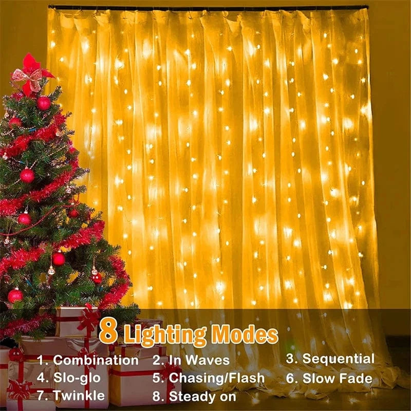 Solar-LED-Vorhangleuchte | Flexible Lichterkette 6