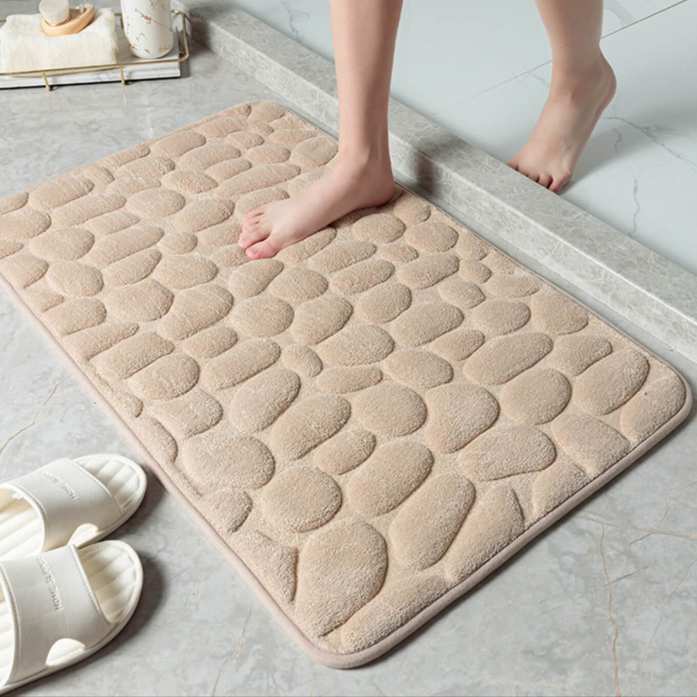 StoneySteps | Antislip Badmat mit Kasseienstruktur 10