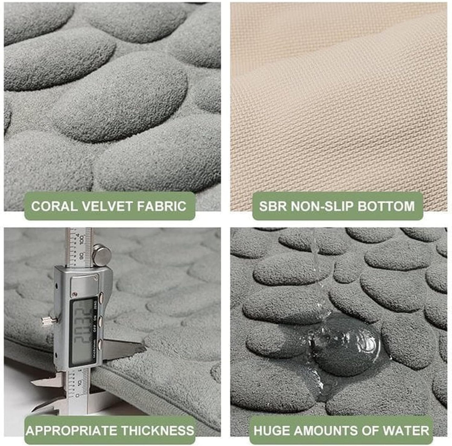 StoneySteps | Antislip Badmat mit Kasseienstruktur 4