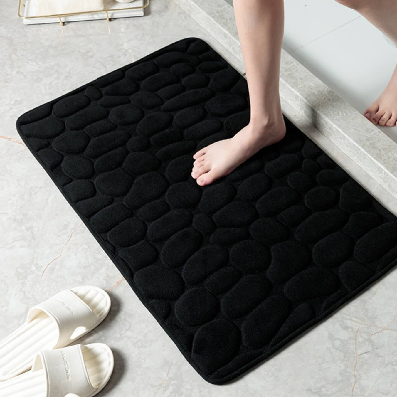 StoneySteps | Antislip Badmat mit Kasseienstruktur 5