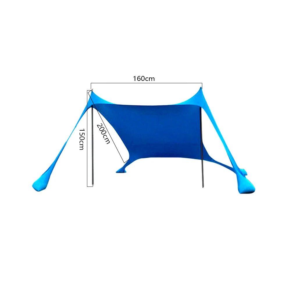 Strandzelt | Winddichtes Sonnenschutz Zelt für 3-4 Personen 5