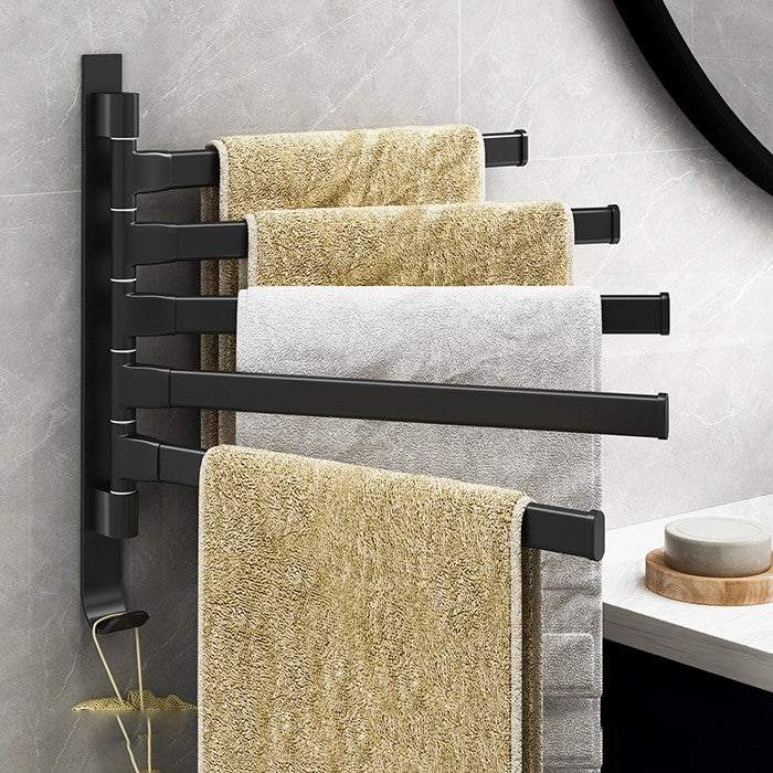 TowelArch | Handtuchhalter Schwarz 5-armig für Bad 0