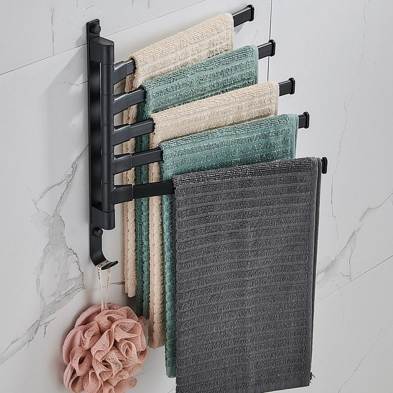 TowelArch | Handtuchhalter Schwarz 5-armig für Bad 1