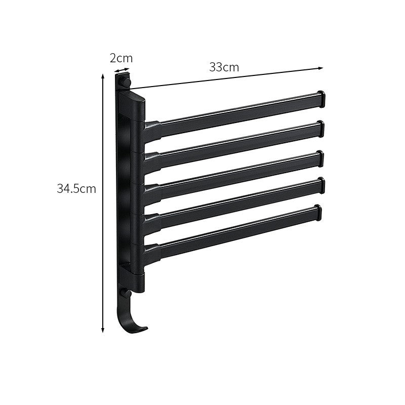 TowelArch | Handtuchhalter Schwarz 5-armig für Bad 3