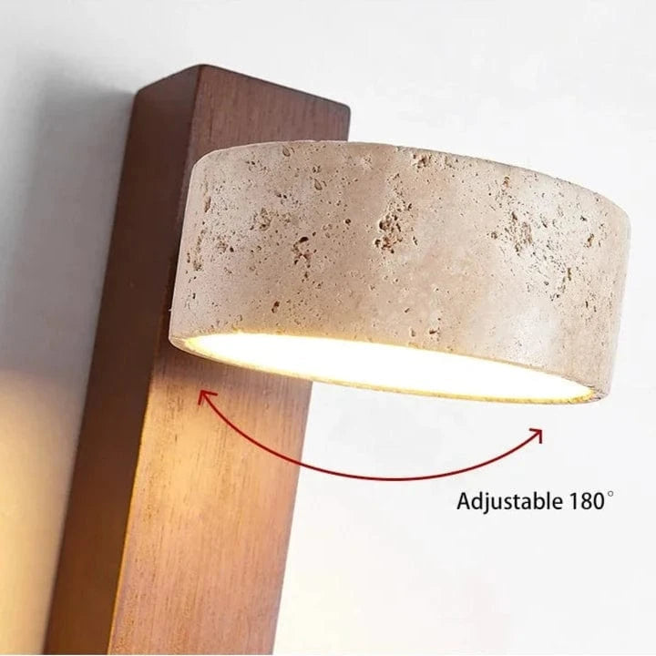 Wabi Sabi Wandleuchte | LED-Wandleuchte aus Höhlenstein 8