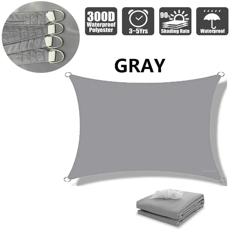 Wasserdichtes Sonnensegel Rechteckig | Terrassen- und Balkonschutz 12