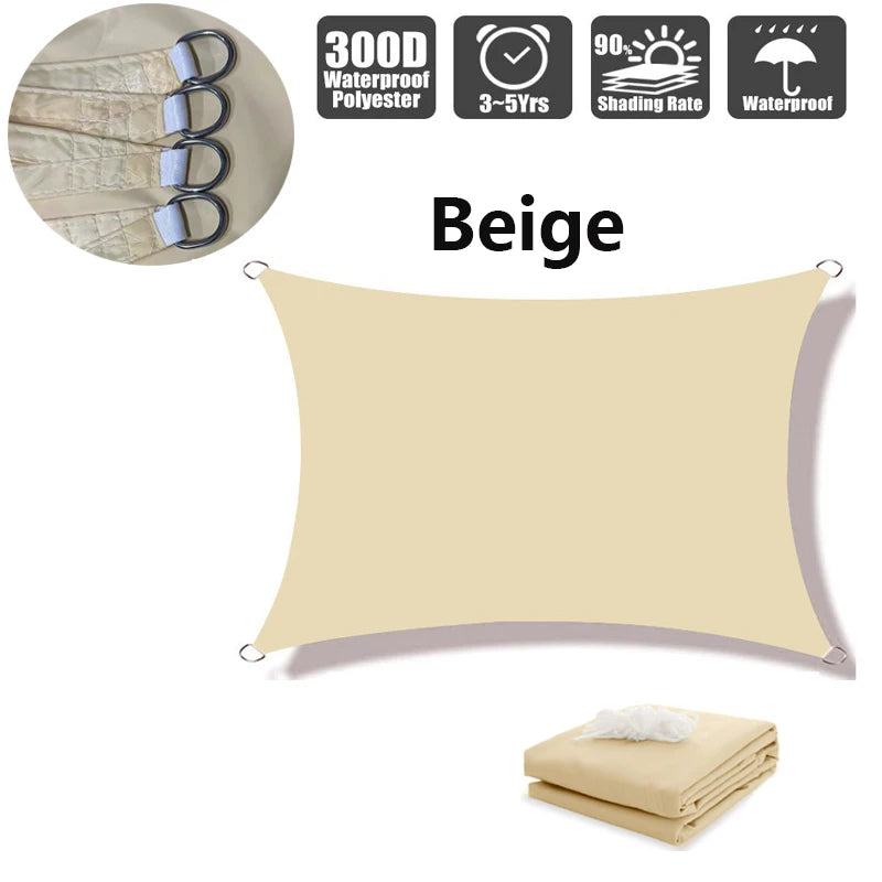 Wasserdichtes Sonnensegel Rechteckig | Terrassen- und Balkonschutz 6