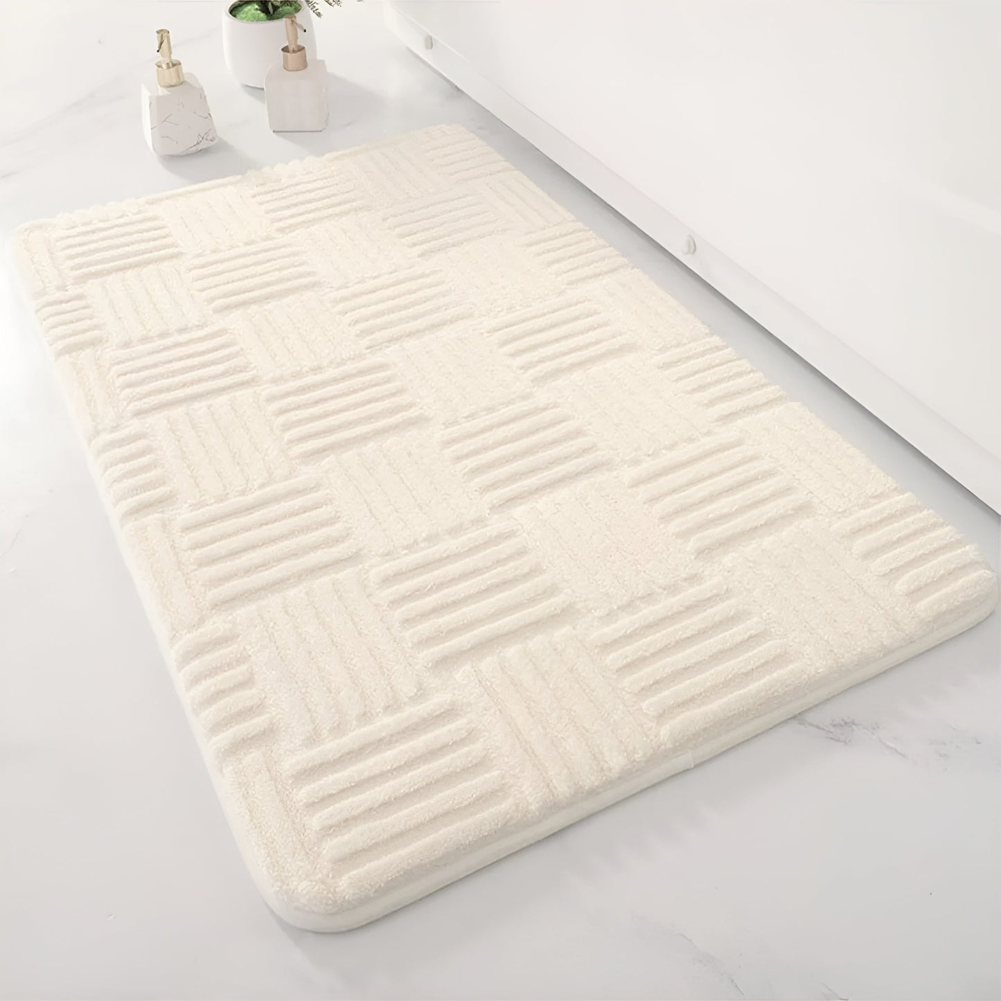 Weiche Badematte | Rutschfester Badezimmerteppich 41x60 cm 5