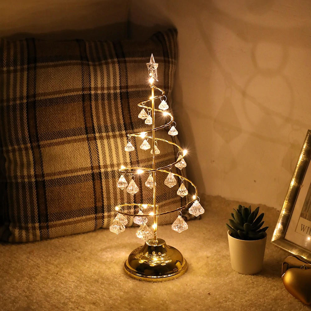 Weihnachtliche Lampe Gold | LED Weihnachtsbeleuchtung 2