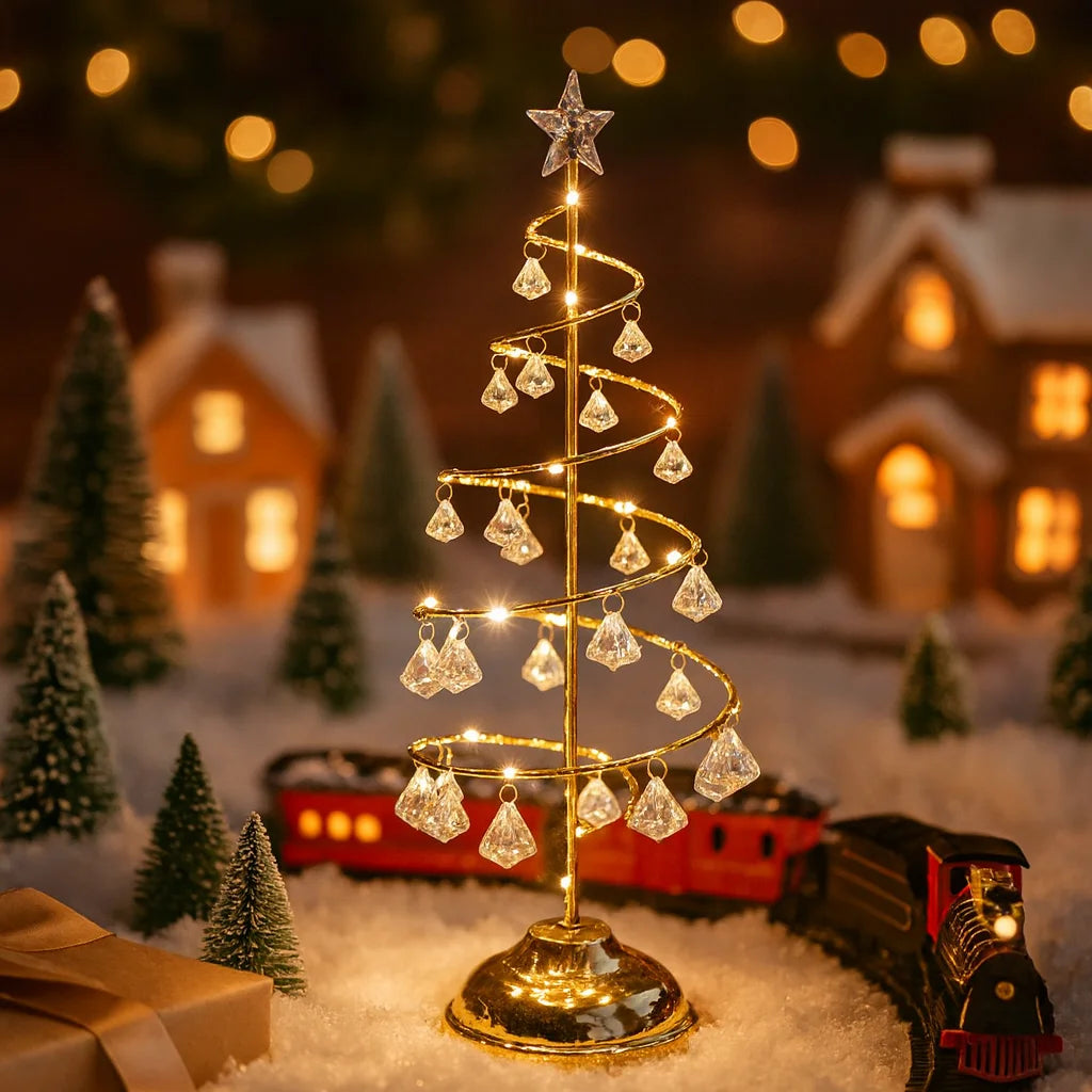 Weihnachtliche Lampe Gold | LED Weihnachtsbeleuchtung 4
