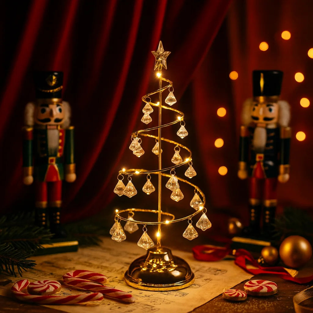 Weihnachtliche Lampe Gold | LED Weihnachtsbeleuchtung 5