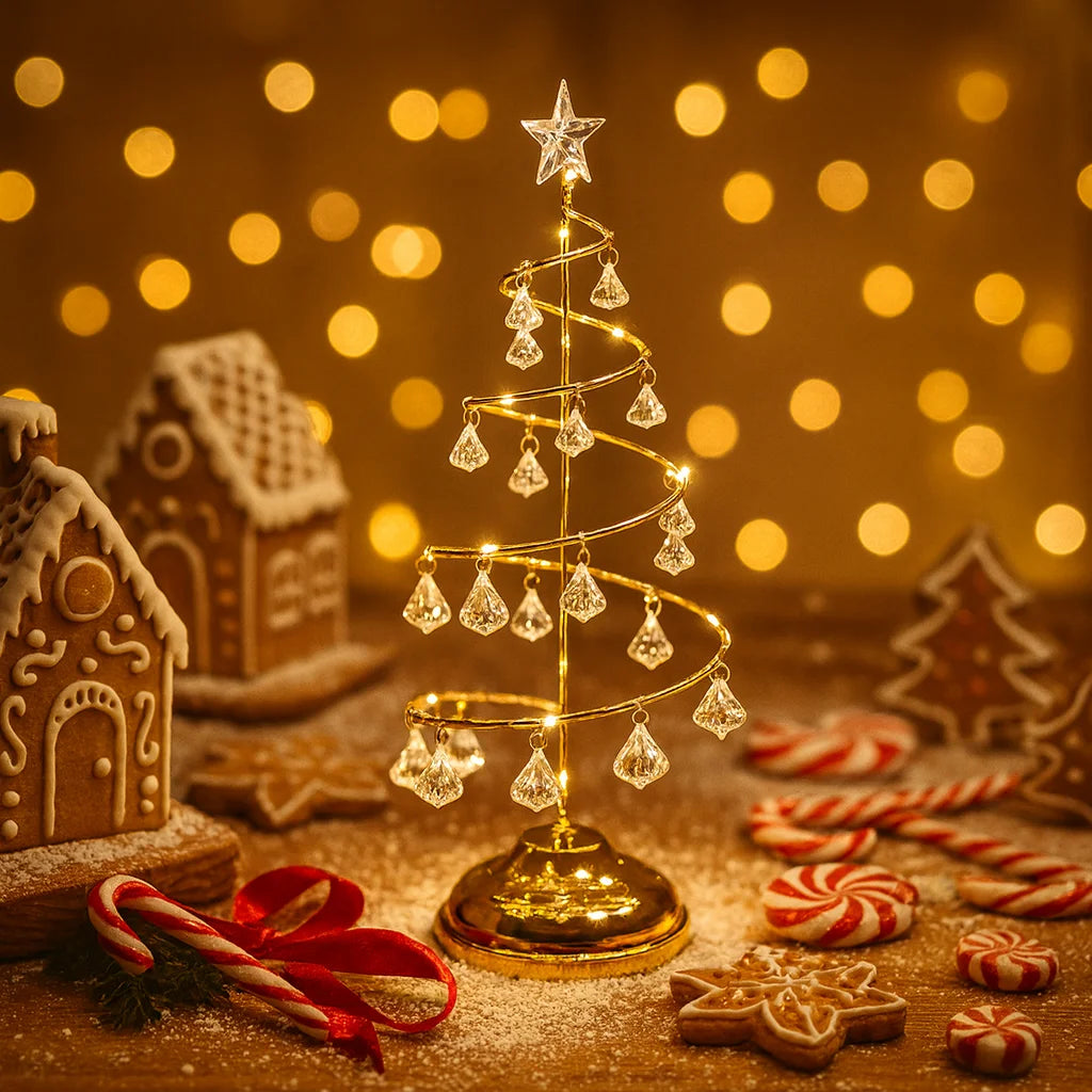 Weihnachtliche Lampe Gold | LED Weihnachtsbeleuchtung 6