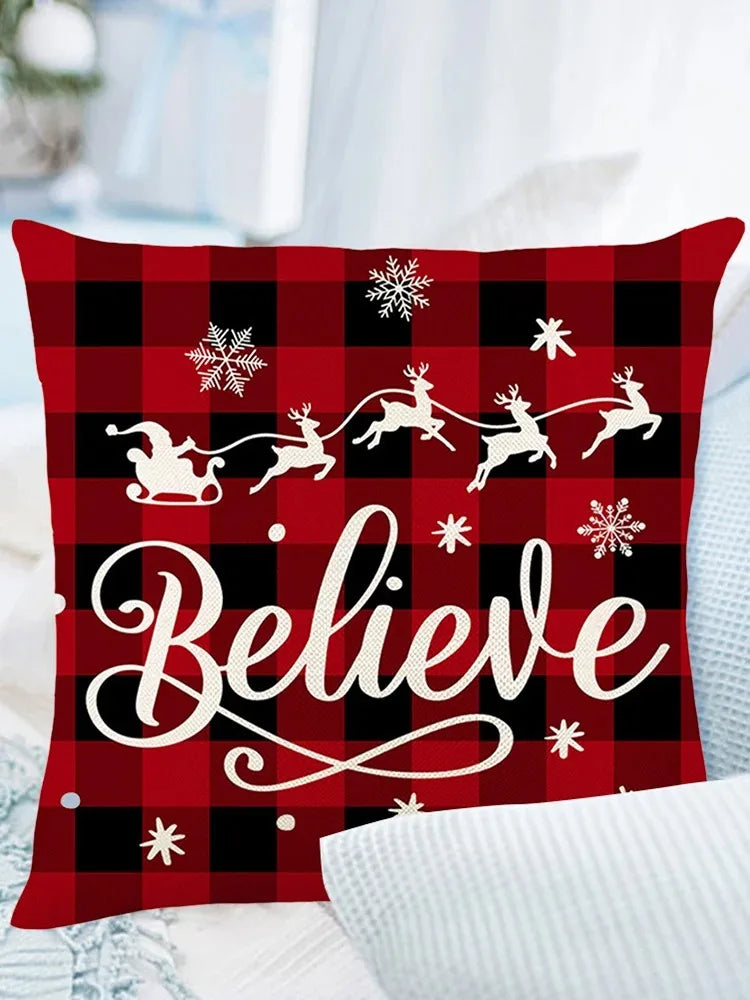 Weihnachtsbaumkissenbezug Rot | 45x45cm Kissenbezug 6