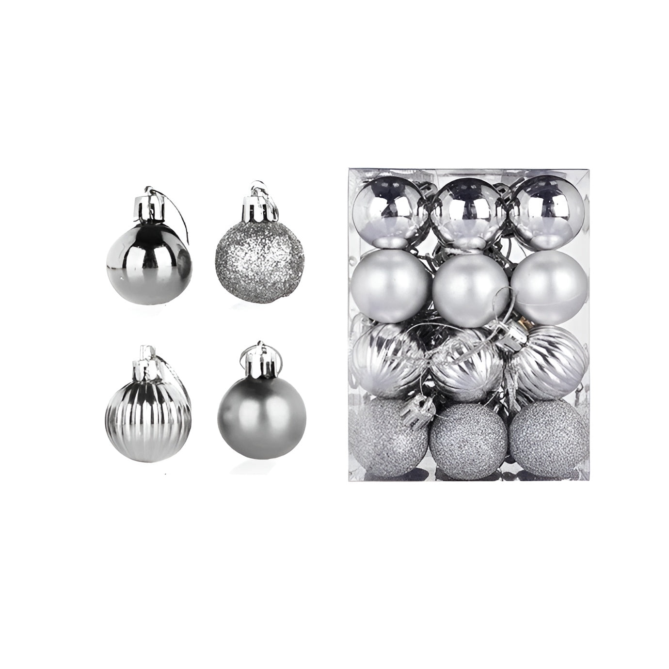 Weihnachtskugeln Set | Elegante Christbaumkugeln 24-teilig 14
