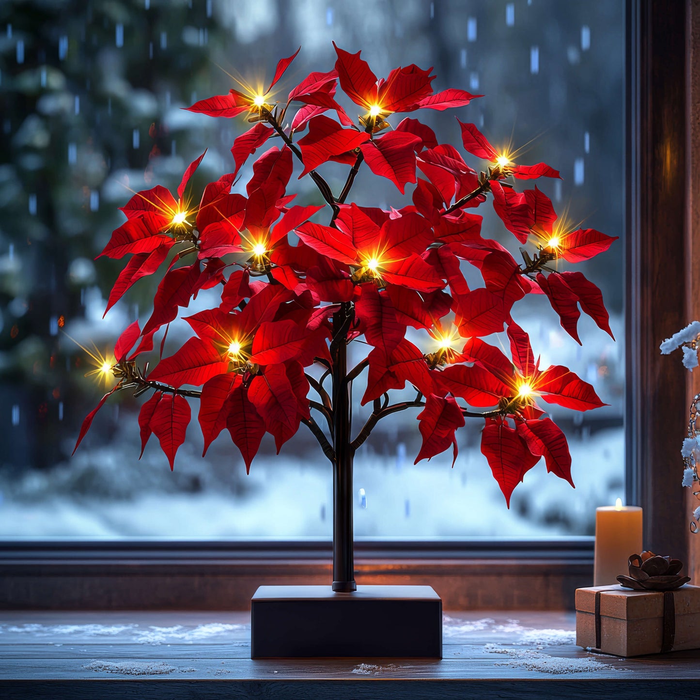 Weihnachtsstern Leuchtbaum | LED Weihnachtsdekoration 40 cm 1