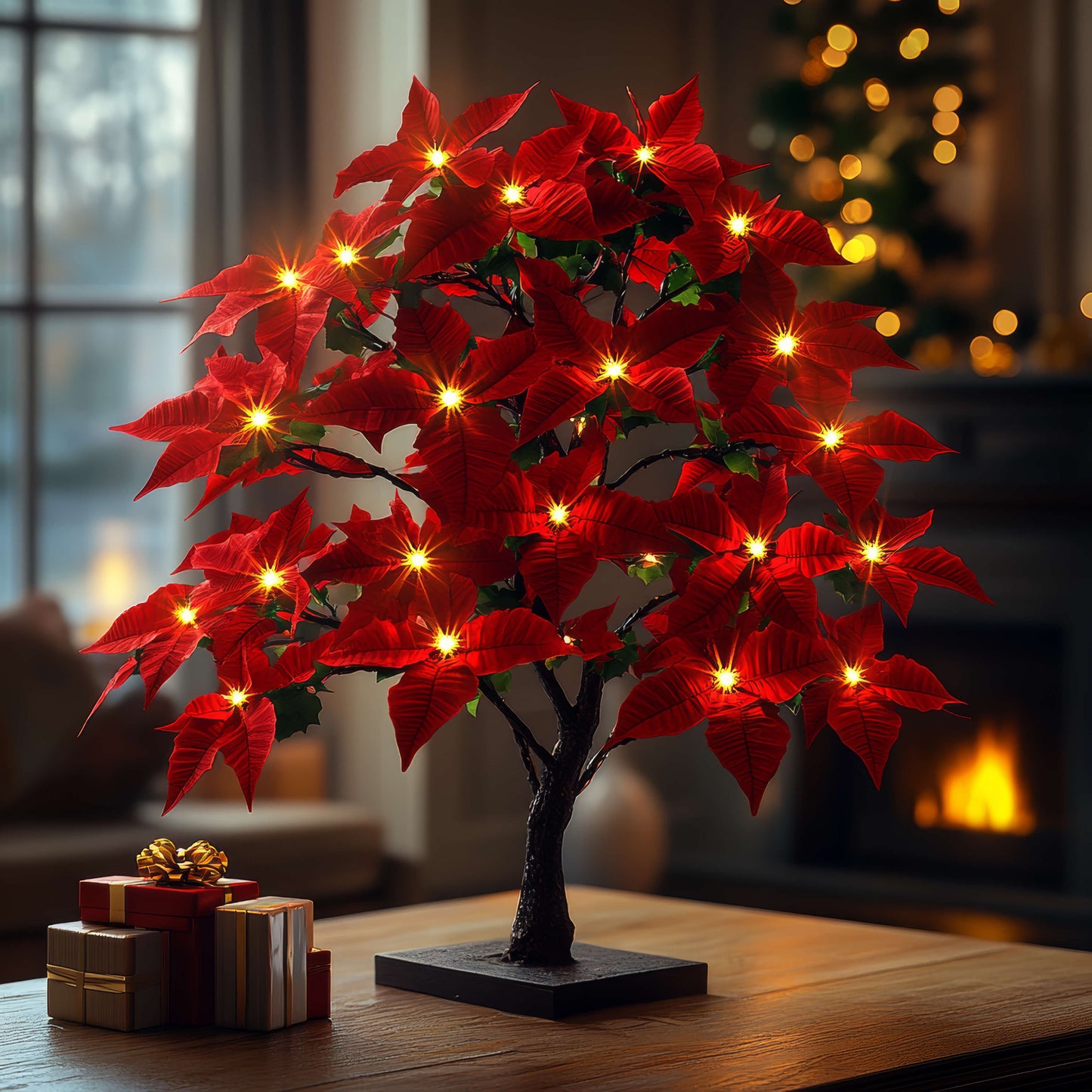 Weihnachtsstern Leuchtbaum | LED Weihnachtsdekoration 40 cm 2
