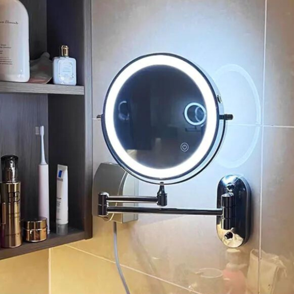 Wiederaufladbarer LED-Vergrößerungsspiegel | Make-up Spiegel 0