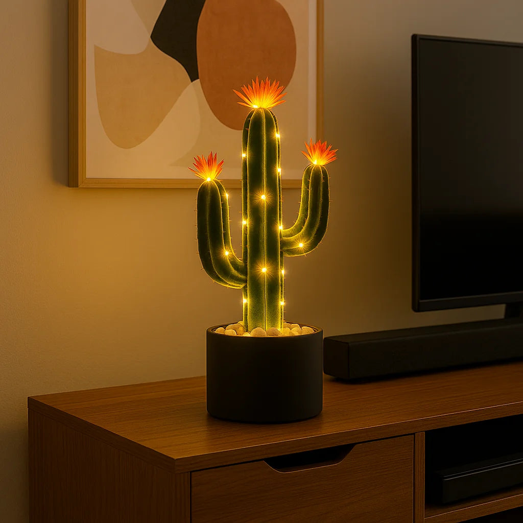 Wüstenblüten-Kaktuslampe | LED Tischleuchte 2