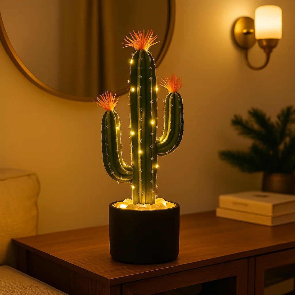 Wüstenblüten-Kaktuslampe | LED Tischleuchte 3