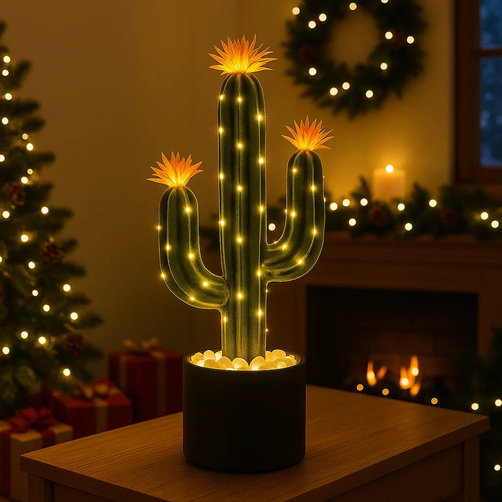 Wüstenblüten-Kaktuslampe | LED Tischleuchte 4