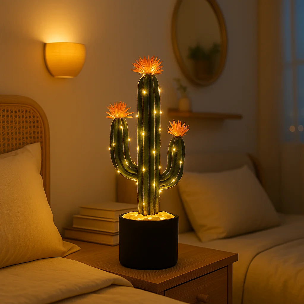 Wüstenblüten-Kaktuslampe | LED Tischleuchte 5