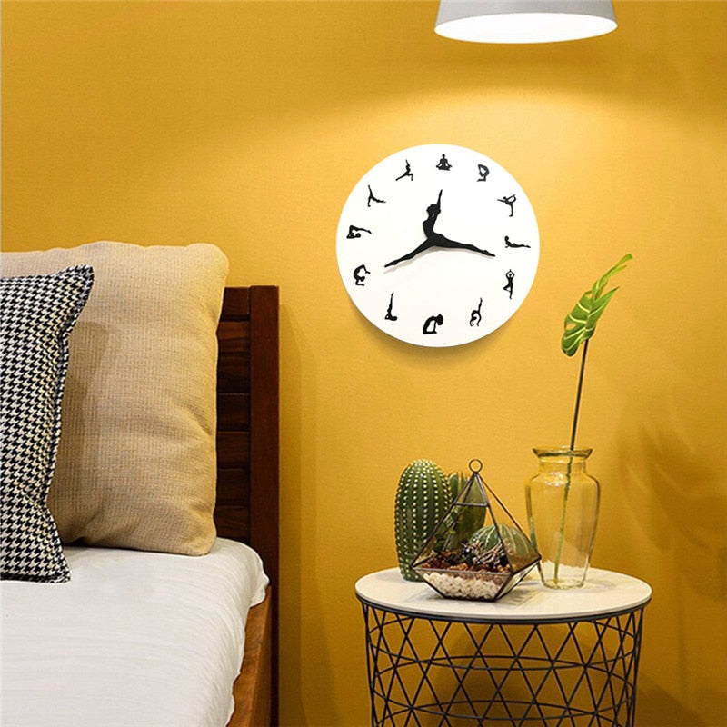 YogaWatch | Wanduhr Holz 30 cm Acryl Modern 1