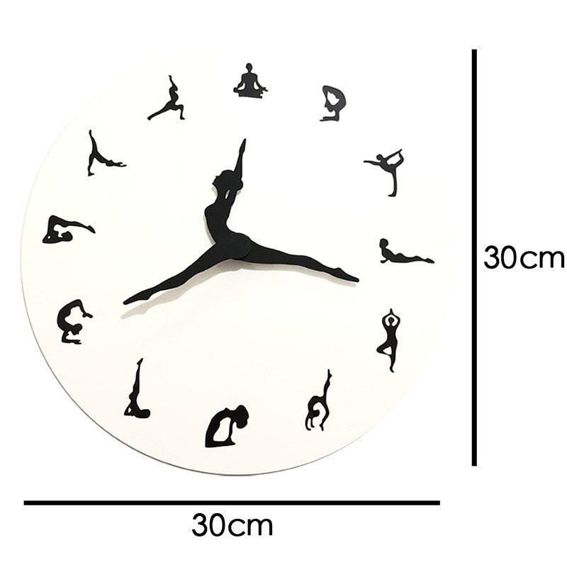 YogaWatch | Wanduhr Holz 30 cm Acryl Modern 6