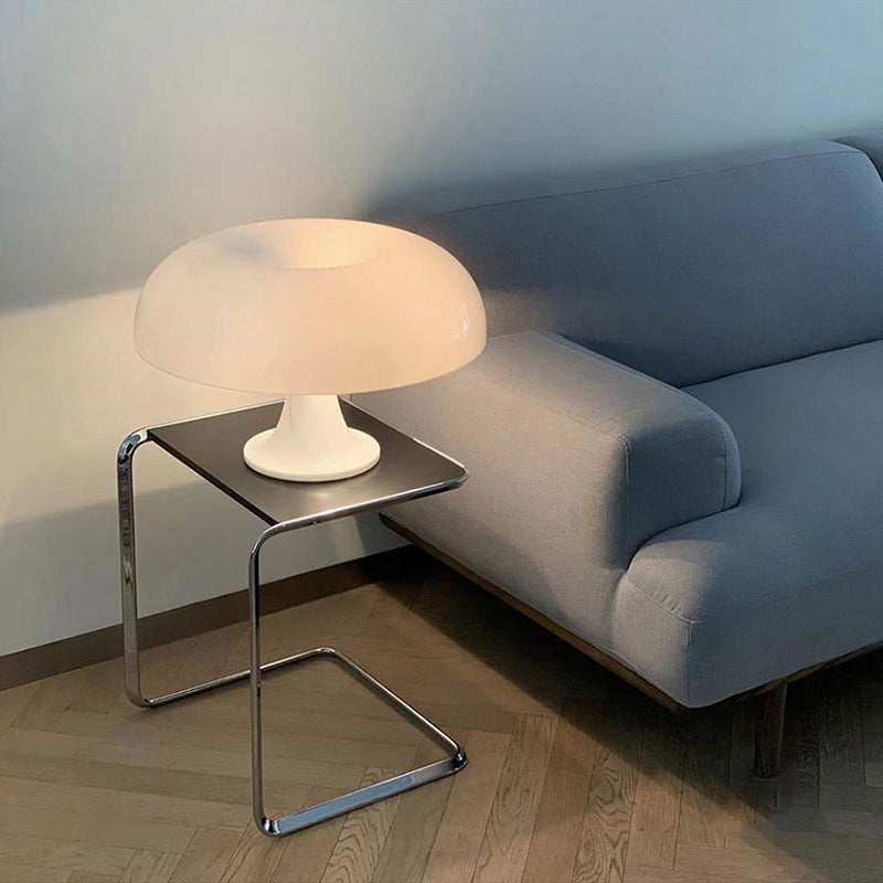 Minimalistische Tischlampe im Pilzdesign | LED Tischleuchte für Stilvolles Ambiente, Dimmbar, Skandinavische Eleganz, 22 x 32 cm-3