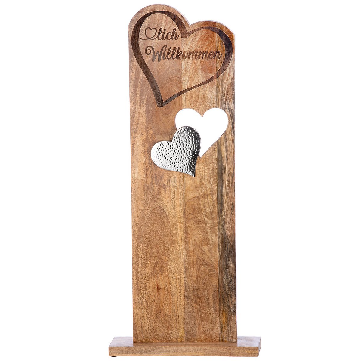 Holz Standrelief "Herz" - Wanddecoratie met karakter – Kleurrijke muurkunst voor elk interieur