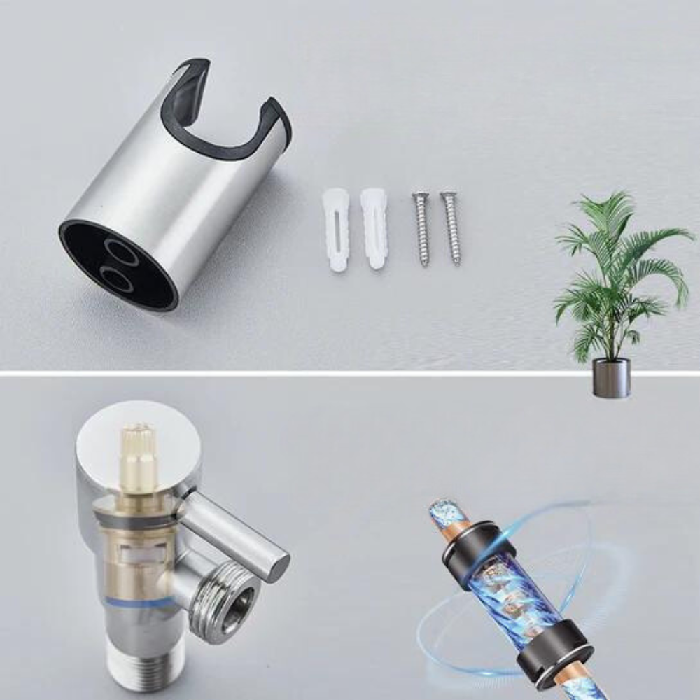 PureFlow | Bidet Handbrause aus Edelstahl mit 1,2m Schlauch 6