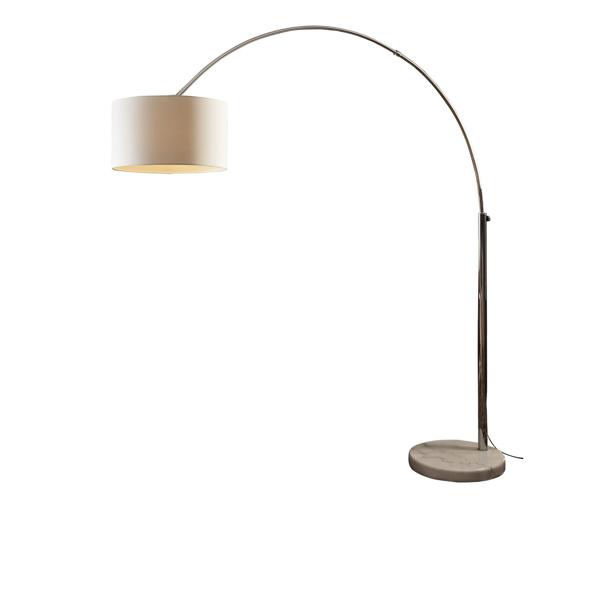 Moderne Bogenlampe mit Marmorfuß & Dimmschalter – 210 cm Höhe