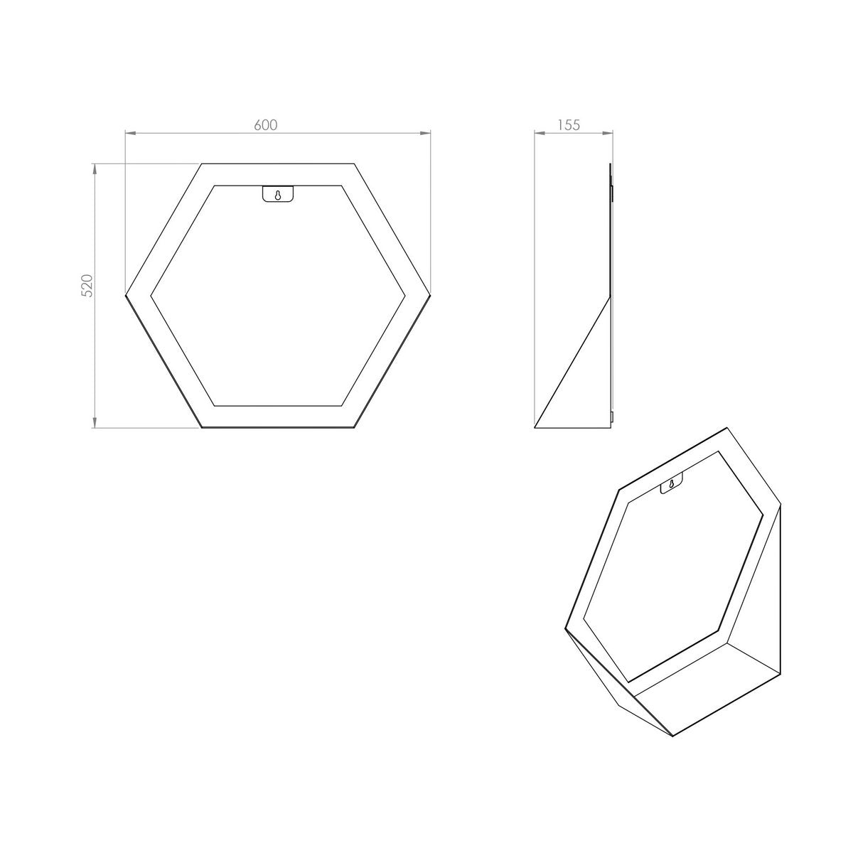 Gorillz Hive Hexagon Wandspiegel – Design trifft Nachhaltigkeit