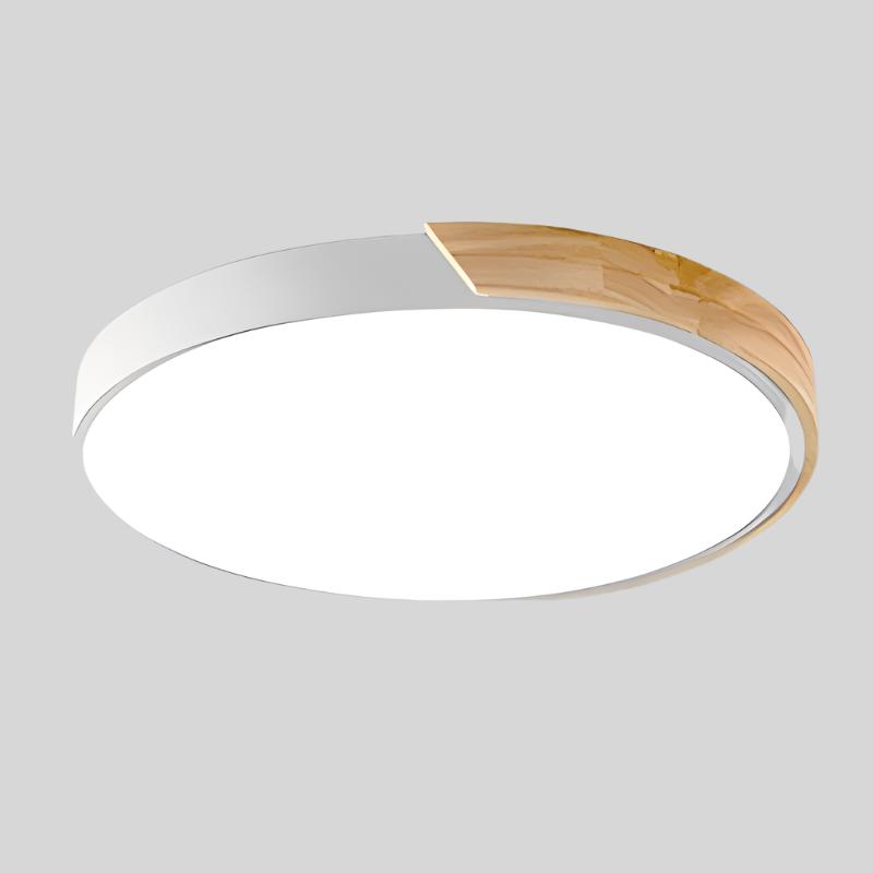 Variant image for Nordic Wooden Macaroon Deckenleuchte | Stilvolle LED-Deckenlampe für Schlafzimmer und Wohnzimmer, Ø 23-30 cm, Metall und Holz-5
