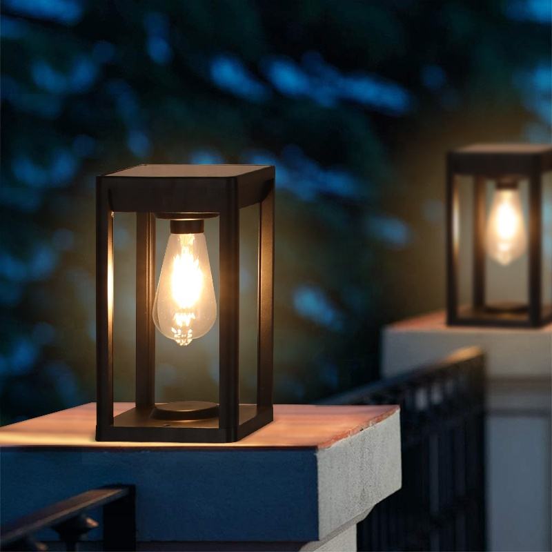 Solar Säulenlampe mit LED-Beleuchtung und Bewegungsmelder | Wetterfestes Aluminiumdesign für Außenbeleuchtung Garten-6
