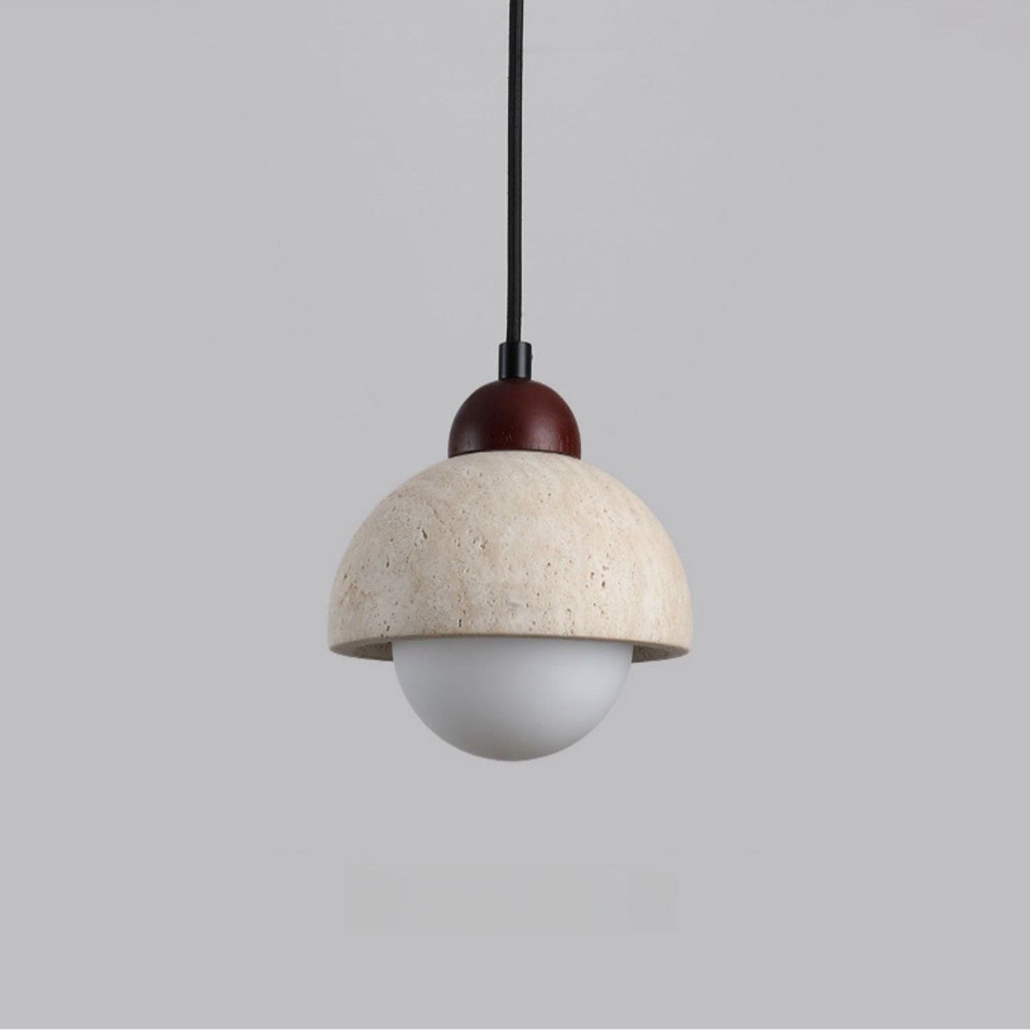 Elegante Pendelleuchte aus Holz und Naturmarmor | Minimalistische Hängelampe für Esstisch mit LED-Beleuchtung, E27/G9 Anschluss-6