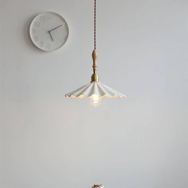 Elegante Pendelleuchte mit Holzhalterung und Geflochtener Schnur | Stilvolle Hängelampe für Esstisch und Wohnräume-5