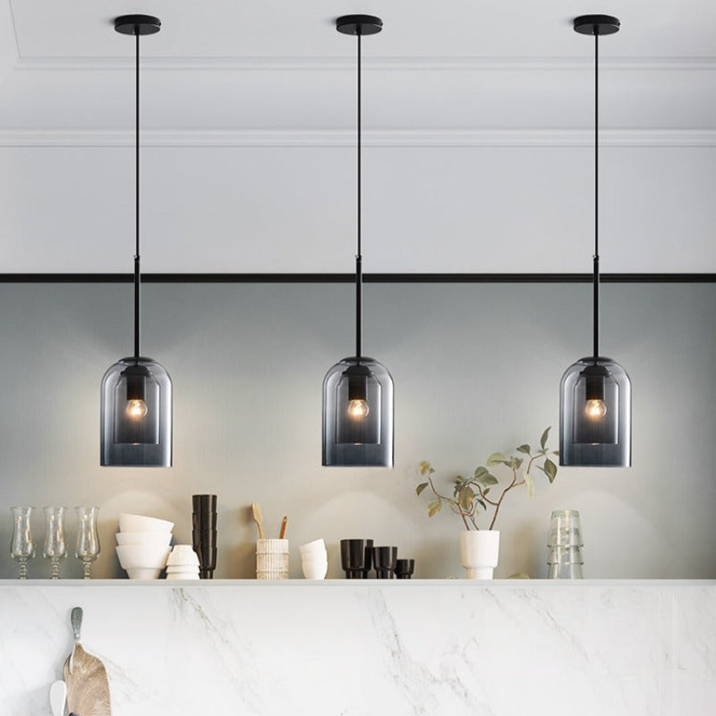 Mica Pendelleuchte im Mid-Century Stil – Dimmbar, Rauchgrau und Rost, Ideal als Esszimmerlampe oder Hängeleuchte-5