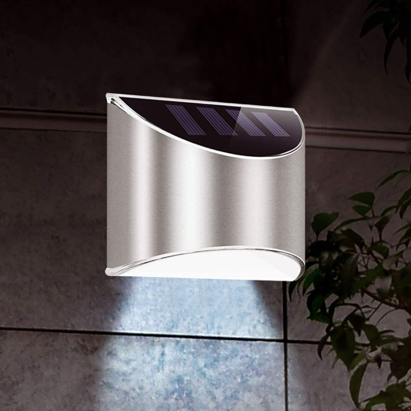 Edelstahl Solar-LED-Außenwandleuchte mit Automatischer Beleuchtung – Wetterfest und Energieeffizient für Garten und Terrasse-2