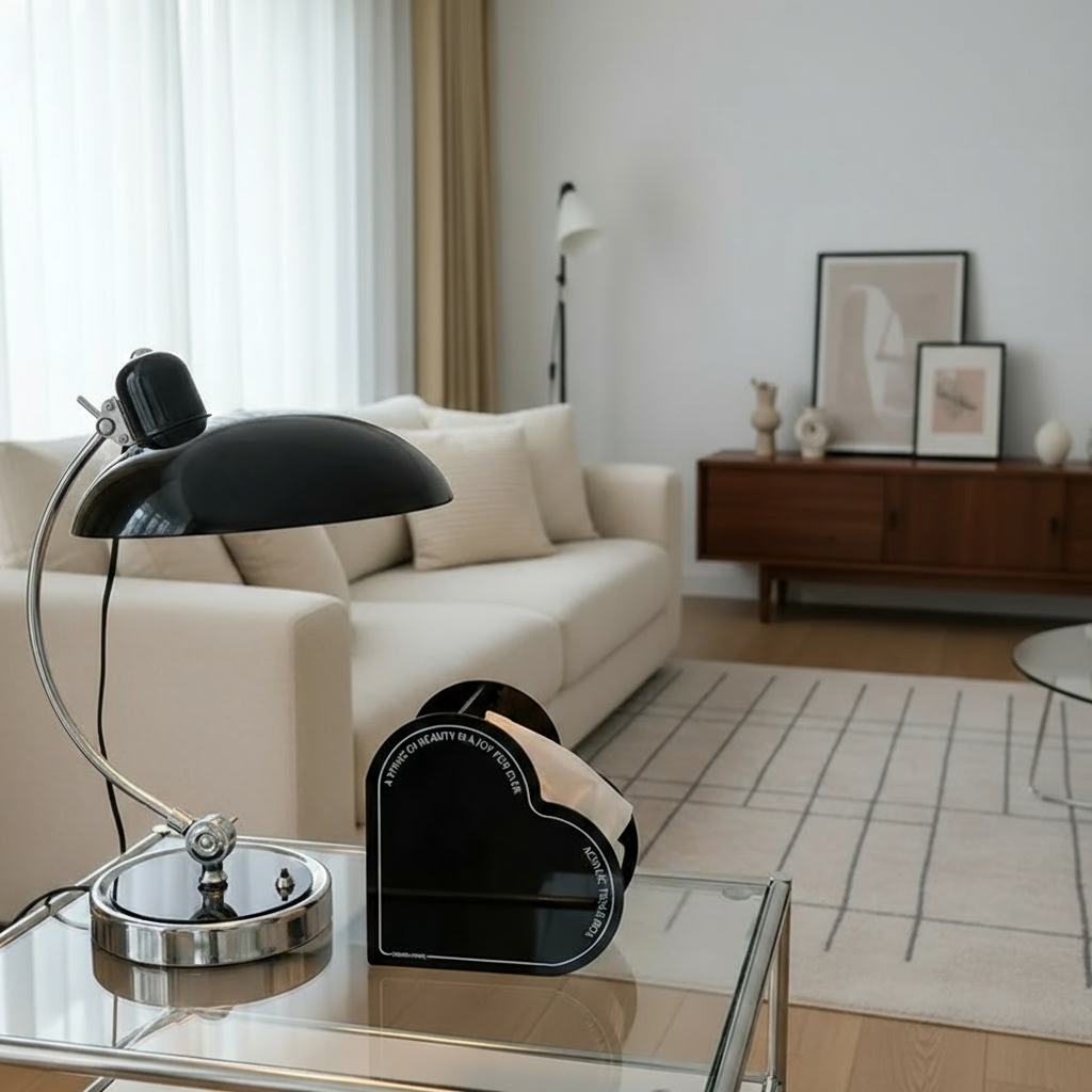 ScandiArc Tischleuchte – Bauhaus-inspirierte Eisenlampe