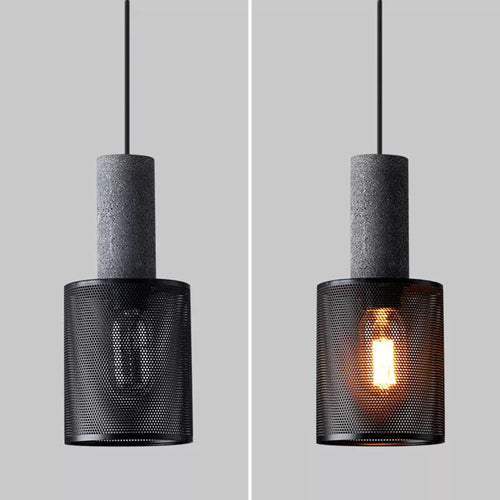 Betono_B | Lampa wisząca LED w stylu industrialnym – beton i żelazo