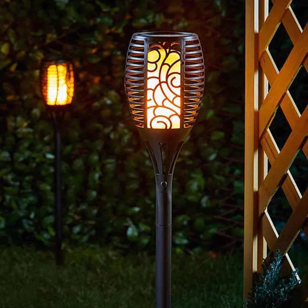 Magische Solar Gartenfackel mit Flammeneffekt – Wetterfest und Energiesparend für Bezaubernde Außenbeleuchtung-5