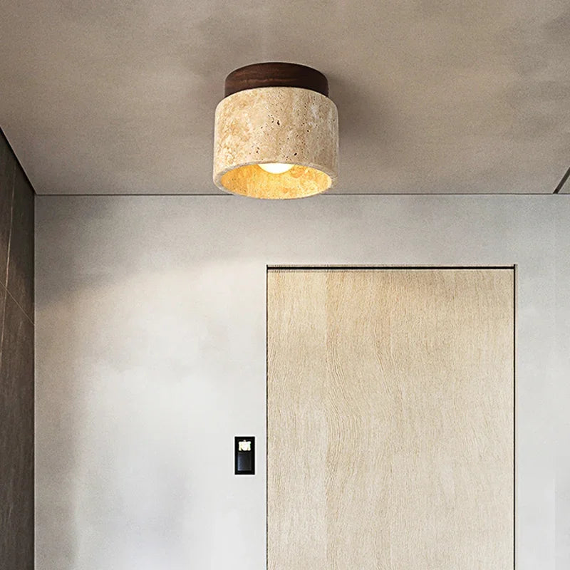 Kreative Japanische Deckenlampe im Creme-Stil | Minimalistische LED Deckenleuchte für Wohnzimmer und Schlafzimmer-5