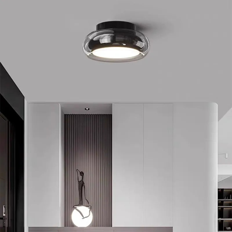 Vintage Acryl LED-Deckenleuchte – Kompakte Deckenlampe für Wohnzimmer und kleine Räume mit warmem Licht-2