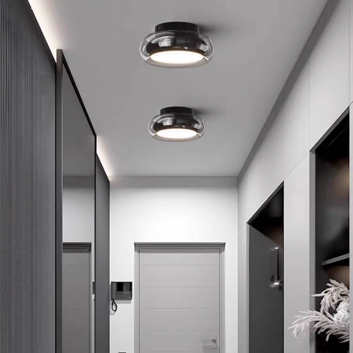Vintage Acryl LED-Deckenleuchte – Kompakte Deckenlampe für Wohnzimmer und kleine Räume mit warmem Licht-4