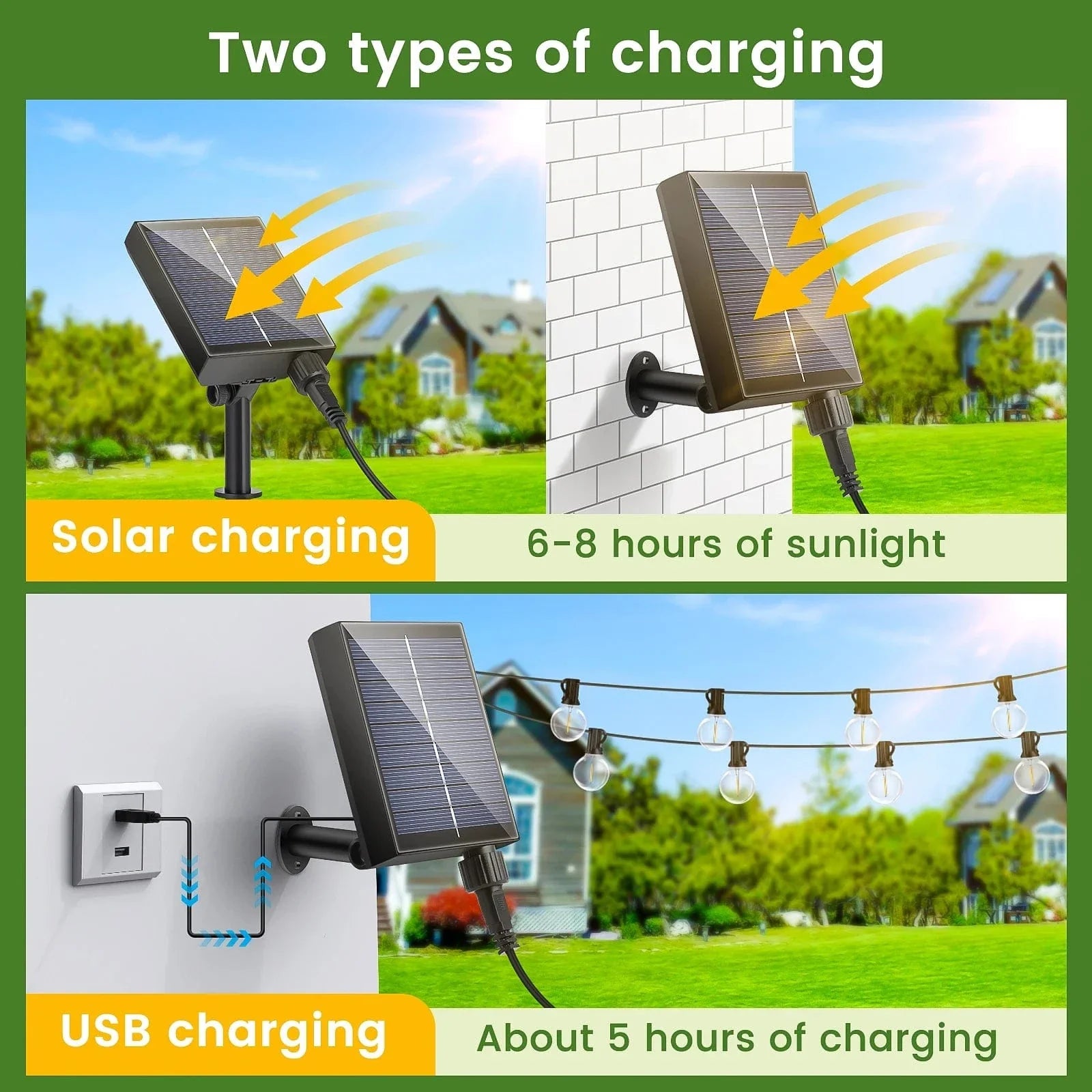 Solar Lichterkette 20m | Wasserdichte Lichterkette Außen 5