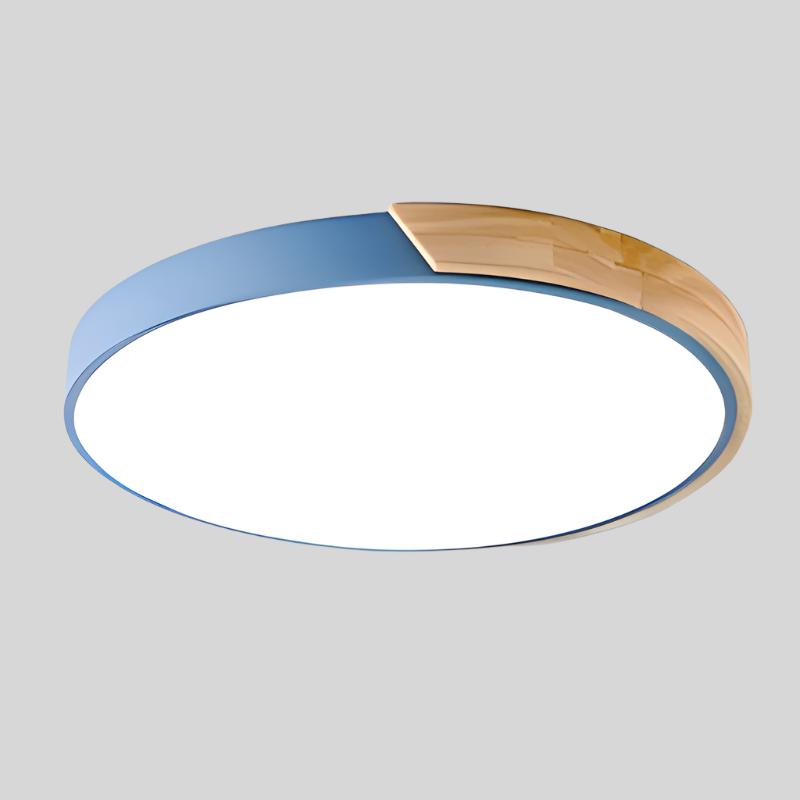 Variant image for Nordic Wooden Macaroon Deckenleuchte | Stilvolle LED-Deckenlampe für Schlafzimmer und Wohnzimmer, Ø 23-30 cm, Metall und Holz-17