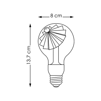 LED-Lampe Umbrella silber G80 E27 3W 220Lm 2700K